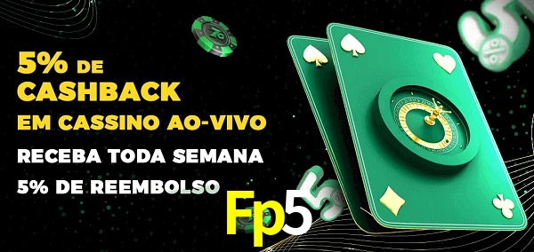 Promoções do cassino ao Vivo Fp5